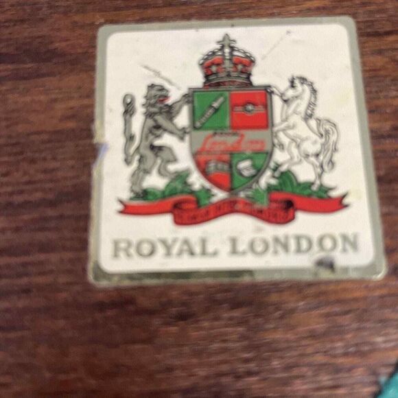 Vintage Royal London Mens Dresser Box Valet  Modern Style Wood Brown Red - Picture 9 of 9